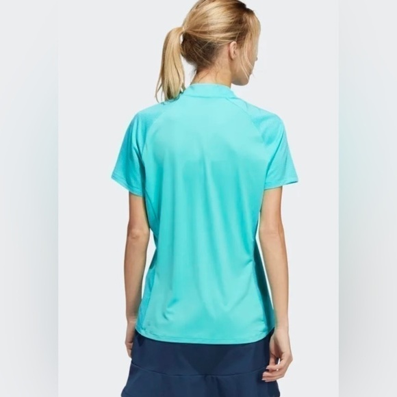 QUARTER-ZIP mock neck polo shirt turquoise FIFA world cup quatar 2022 - Picture 2 of 15